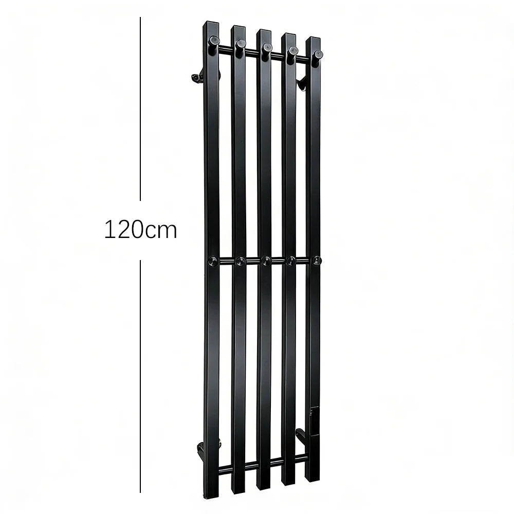 Bathroom Electric Towel Warmer Heated Towel Rack  Plug-in/Hardwired Towel Radiator 120CM 3/4 Bars Wall Mount Towel Dryer