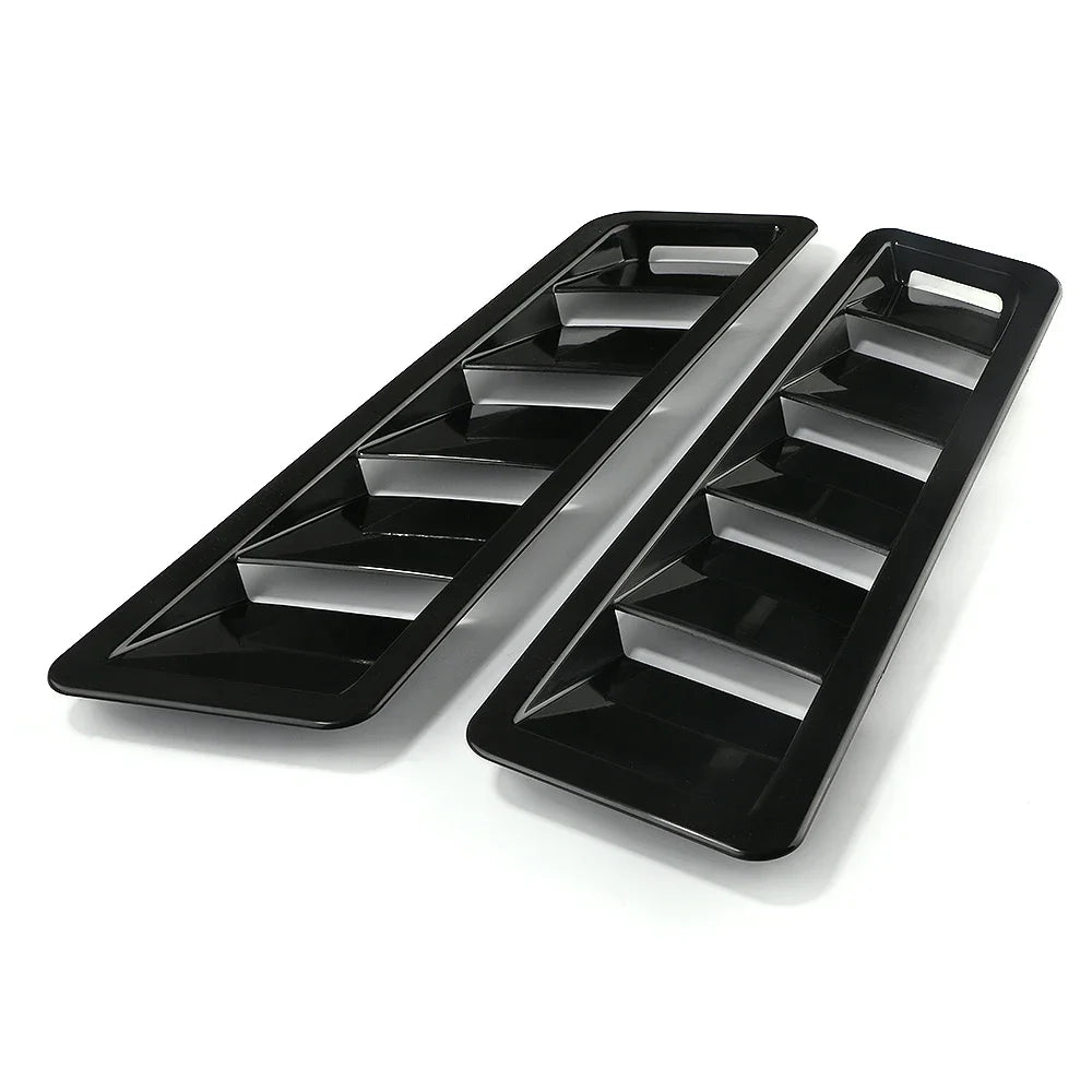2Pcs Universal Car Hood Scoop Styling Air Vent Trim Louver Air Flow Intake Decor Hood Vents Scoop Bonnet Louvers Spoiler Trim SL