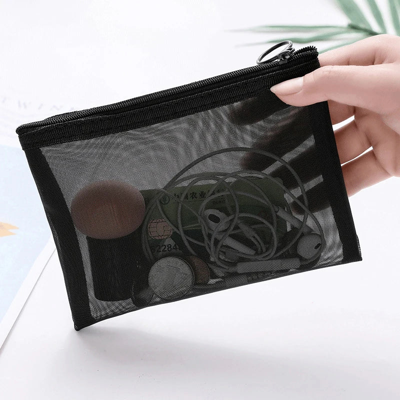 Mesh Cosmetic Travel Storage Makeup Bag Organiser