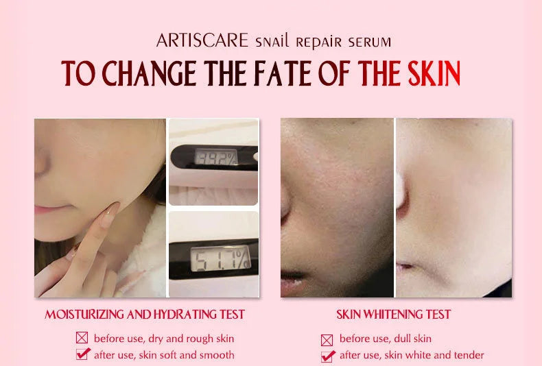 ARTISCARE Snail Serum 3pcs Moisturising Face Repair