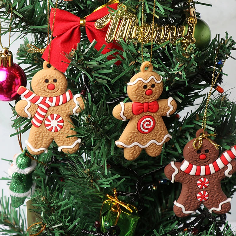 Gingerbread Man Ornaments Xmas Tree Hanging Pendants