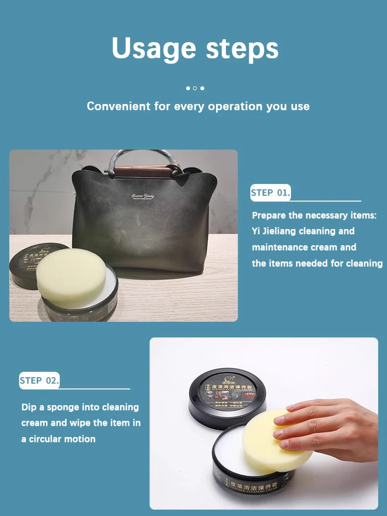 Multi-functional Leather Cleaning and Maintenance Cream