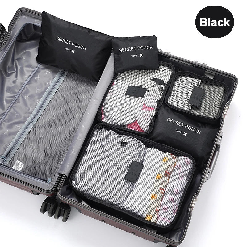 6Pc Travel Clothes Storage Bags