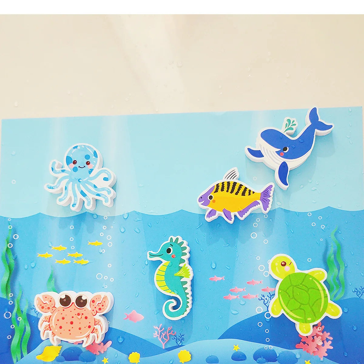 Baby Bath Toys Fun Foam Animals Floating Water Toy Traffic Early Educational Learning Gift for Kids Toddlers Bathtub Play Set