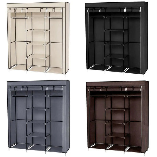 High Quality 69" Portable Closet Wardrobe Clothes Storage Organizer w/Shelf