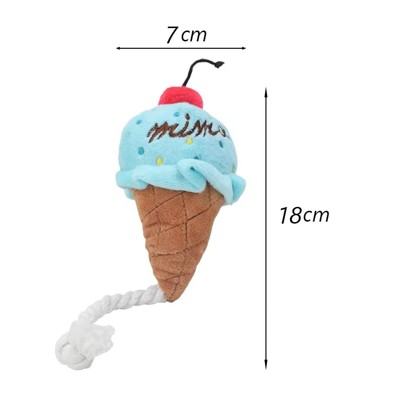 Plush Fruit-Shaped Dog Toy – Squeaky Chew Toy for Small & Medium Dogs, Teeth-Cleaning Pet Toy for Puppies and Cats