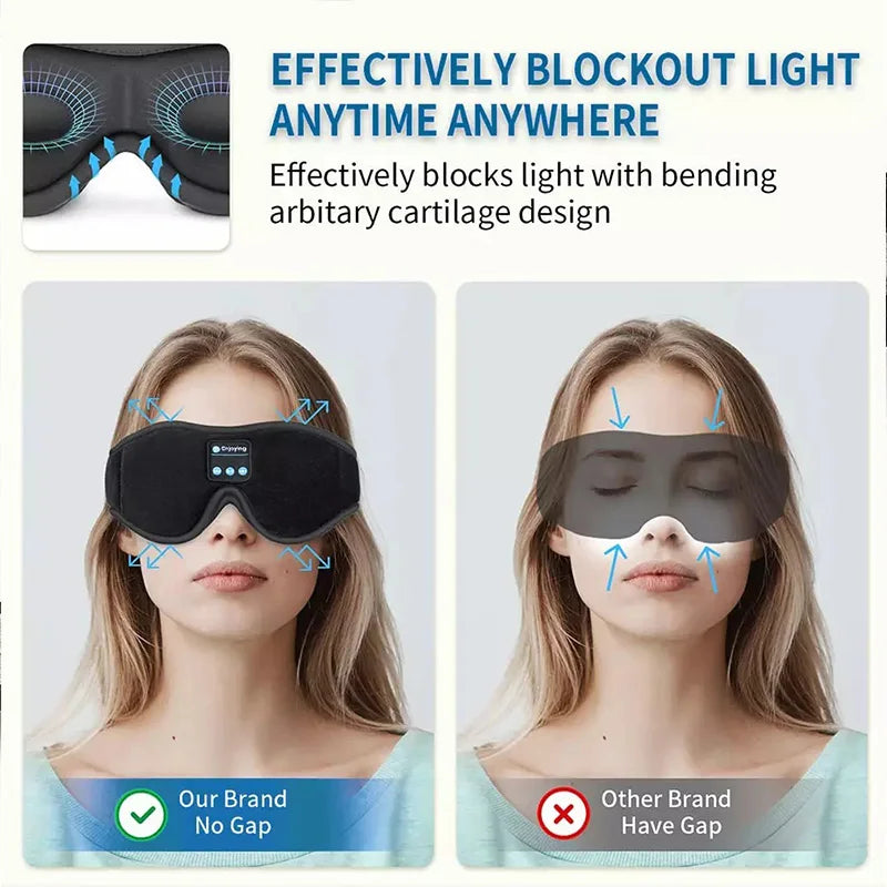 3D Bluetooth Sleeping Headphones Eye Mask