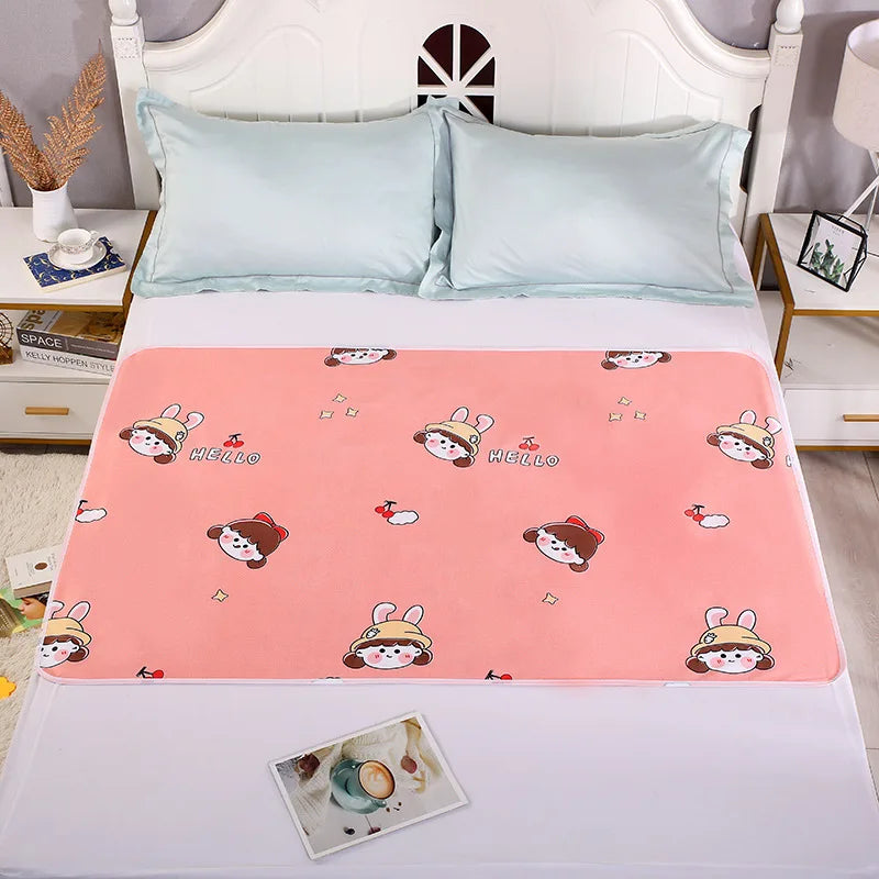Baby Diaper Reusable Waterproof Cotton Changing Pad Cover Baby Diaper Mattress Newborn Print Changing Play Mats Kids Bedding 0-3
