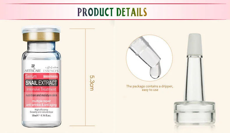 ARTISCARE Snail Serum 3pcs Moisturising Face Repair
