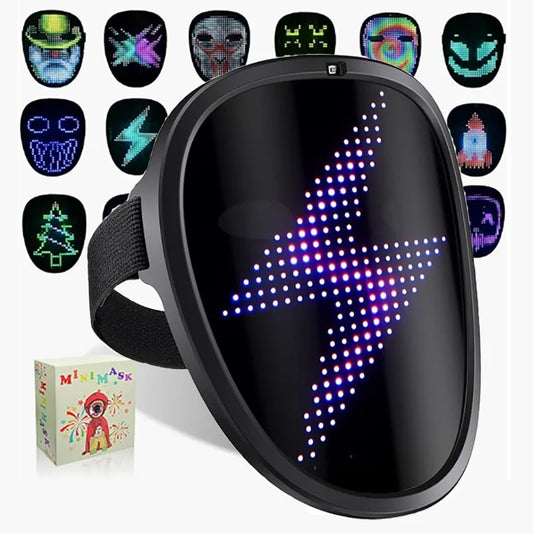LED Mask with Gesture Sensing Children Electronic Light up Mask