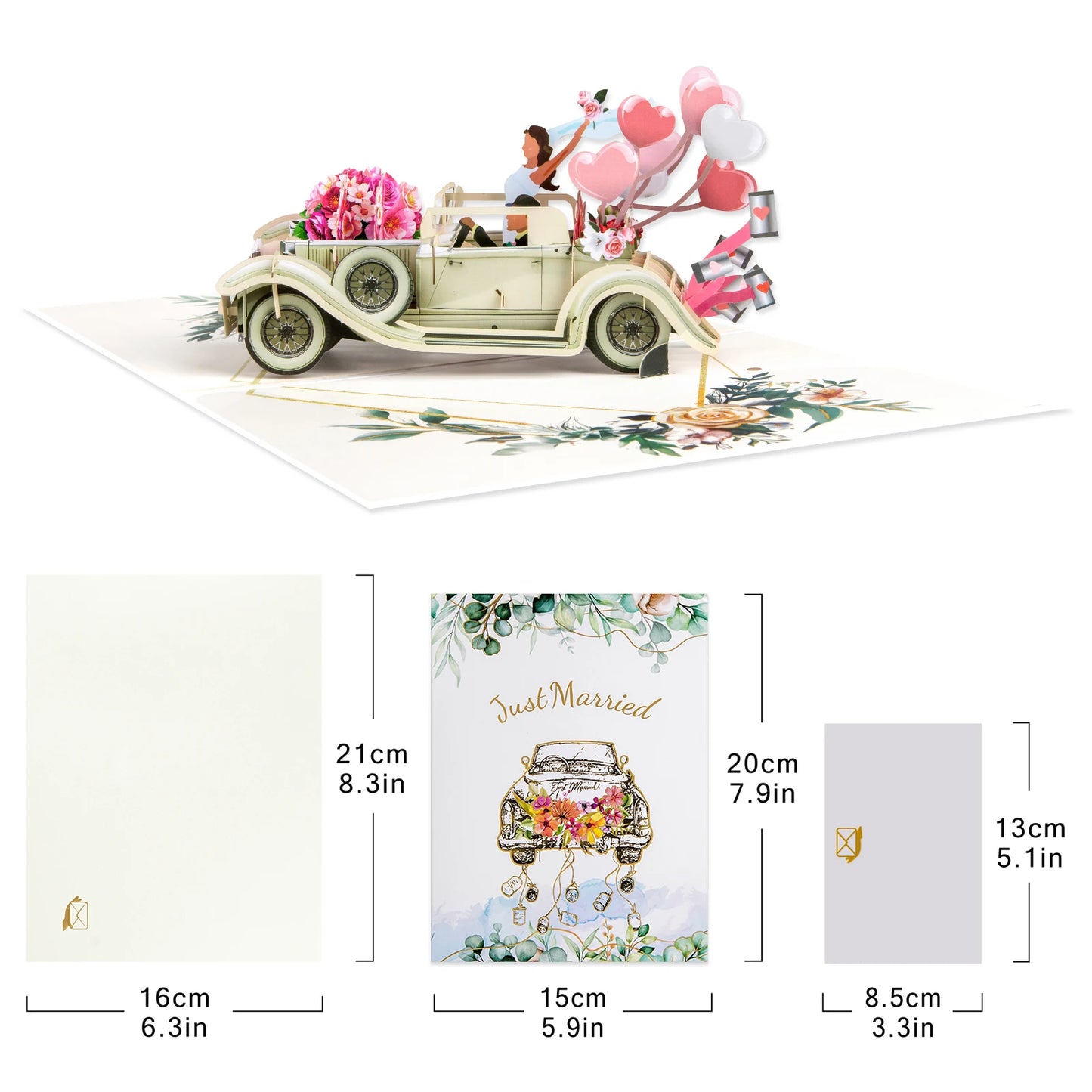 3D Love Pop Up Card for Valentine's Day Wedding Invitations Anniversary Wife Husband