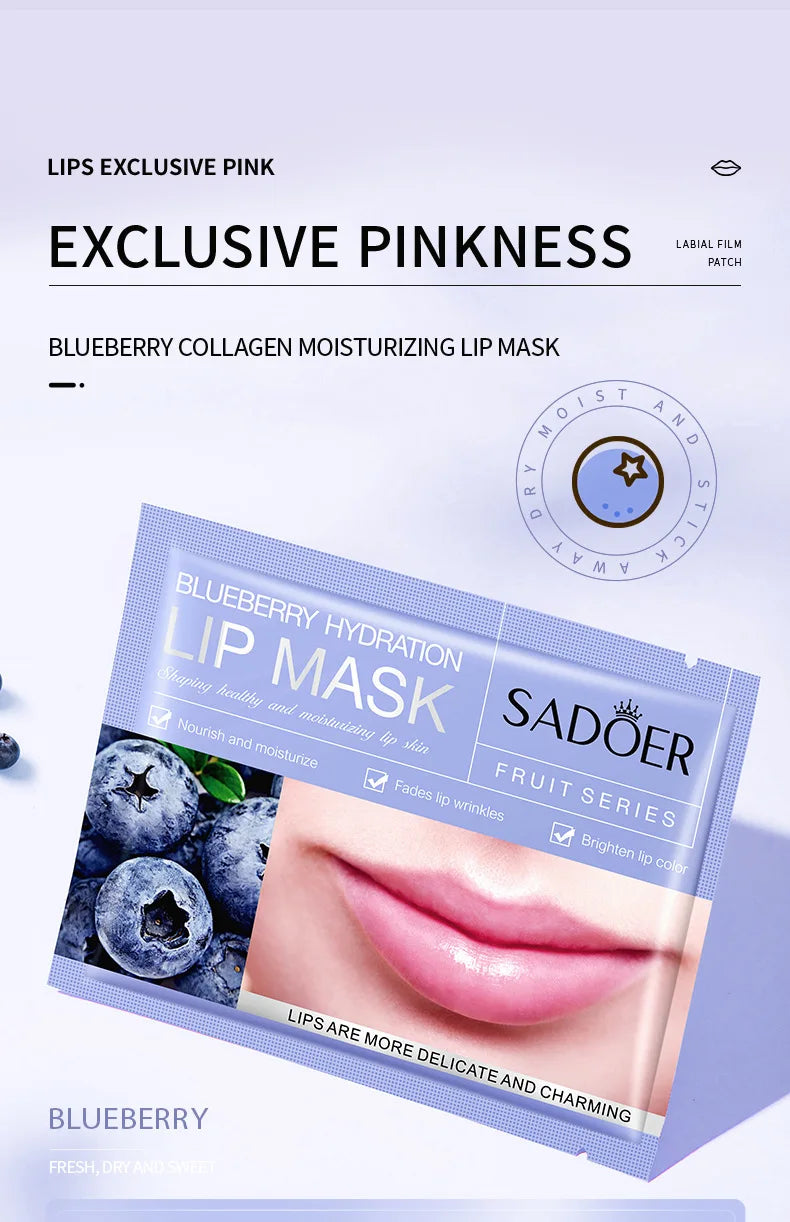 30pcs Fruits Lip Mask Moisturising Patches