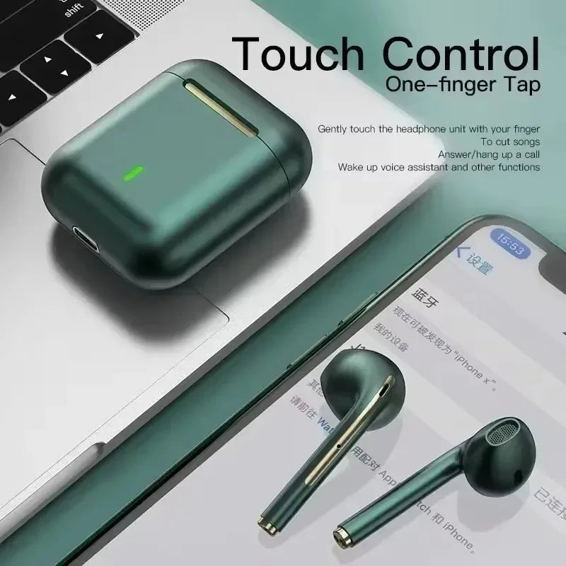 Hot selling J18 Wireless Bluetooth HiFI In Ear Stereo Microphone Waterproof Noise Reduction Sports Game Music Earphones