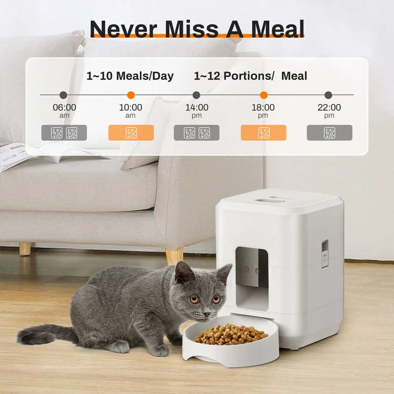 Smart Pet Feeder WiFi Version Timed And Quantitative Automatic Pet Food Distributor Smart Pet Feeder Automatic Feeders.