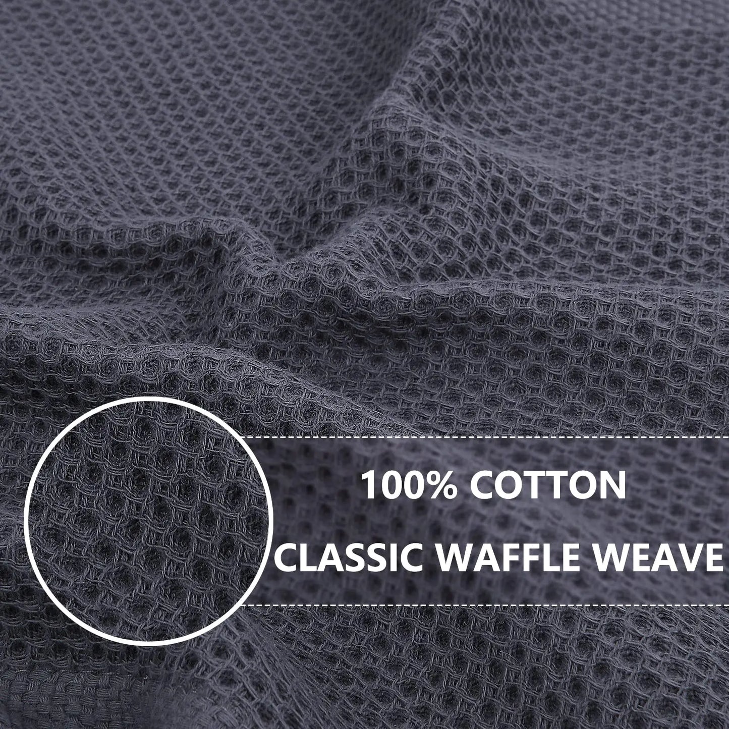 6 Pack 100% Cotton Waffle Weave Kitchen Dish Cloths