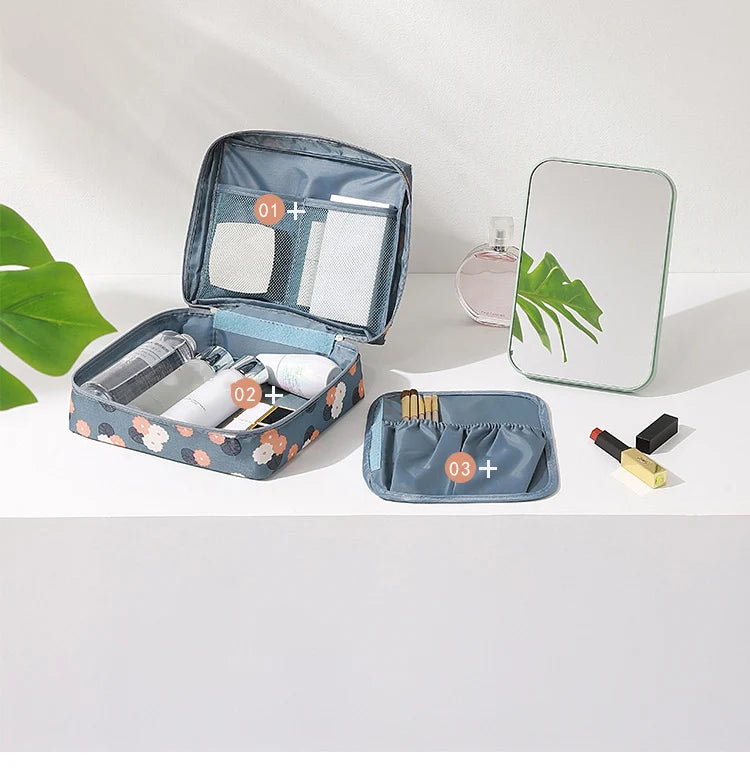 Women's Portable Waterproof Toiletries Organiser Cosmetic Bag