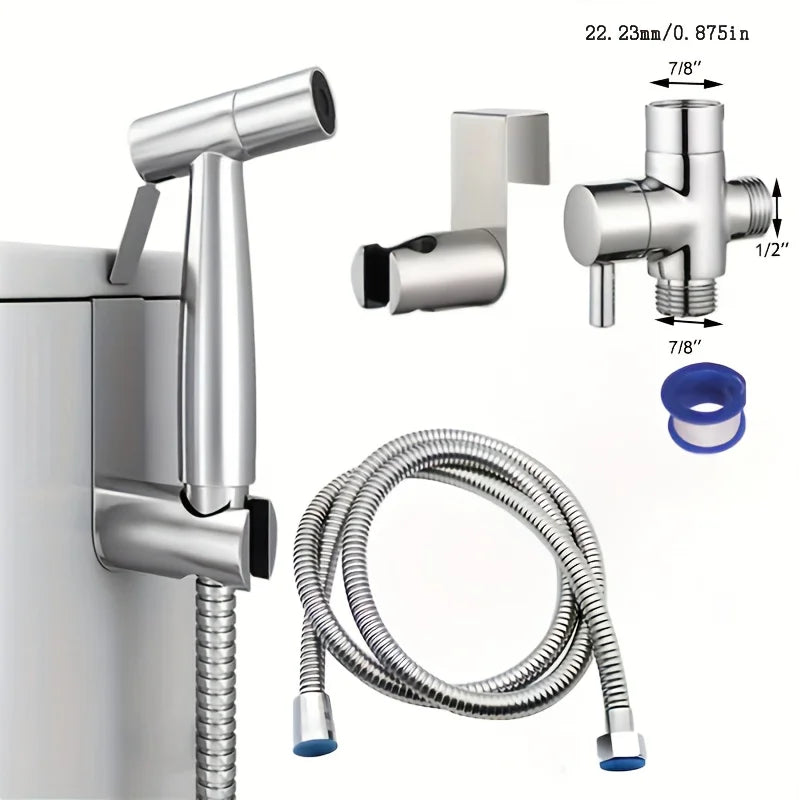 Toilet Spray Gun Set 1pc Explosion-proof Toilet Companion Set - 304 Alloy Water Separator, Spray Gun, Female Washer