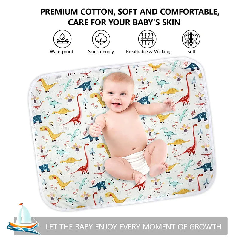 Waterproof Baby Changing Mat Reusable Newborn Baby Diaper Changing Pad Cover Infant Sheet Mattress Multifunction Floor Play Mats