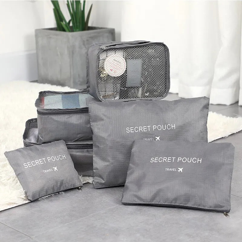 6Pc Travel Clothes Storage Bags