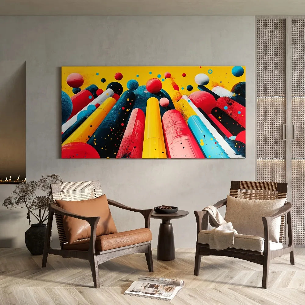 Whispers of the Void: Resonance of Form and color, upholstery, 1.5 inch thick pine solid wood frame