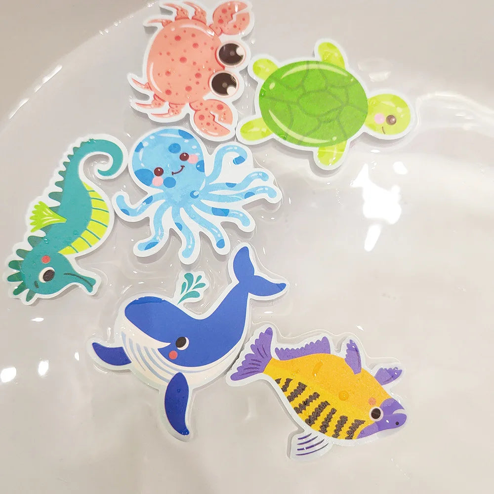 Baby Bath Toys Fun Foam Animals Floating Water Toy Traffic Early Educational Learning Gift for Kids Toddlers Bathtub Play Set