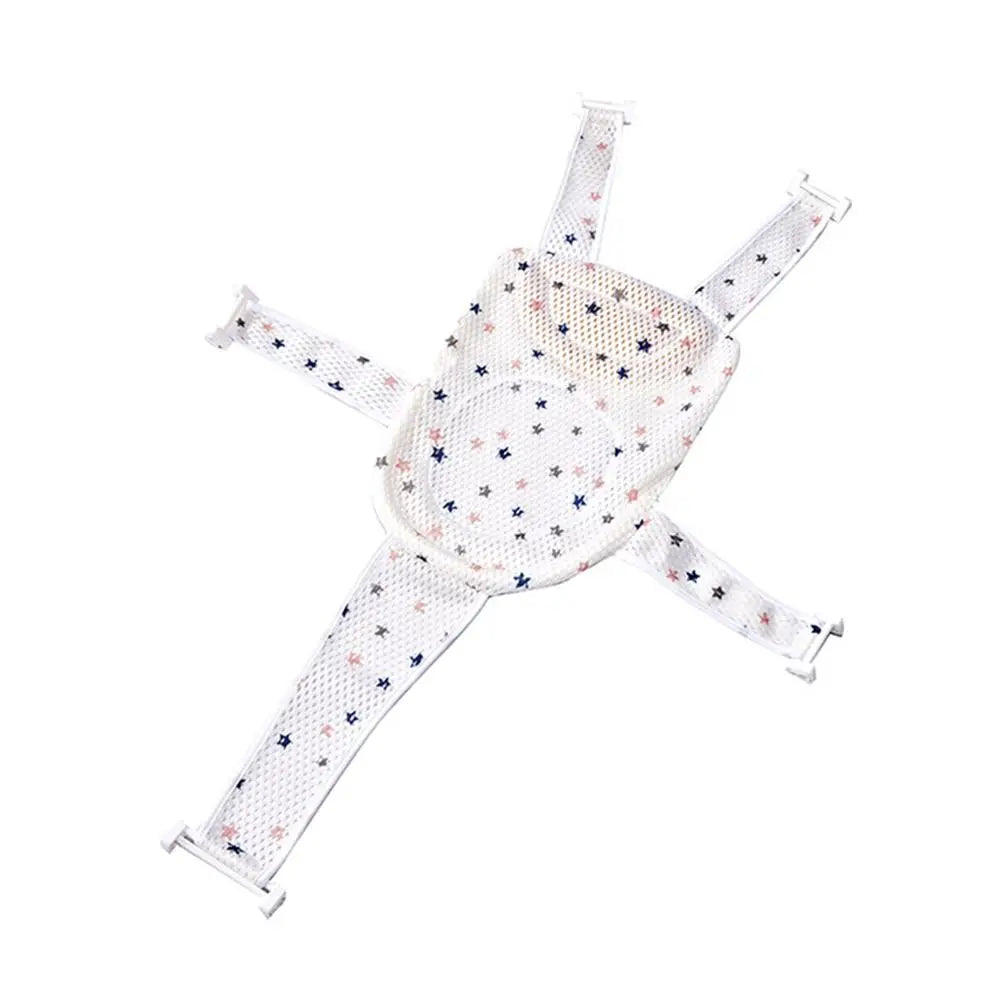 Baby Bath Net Mat Children Newborn Adjustable Bathtub Pillow Seat Cushion Cross-shaped Anti-slip Bathtub Shower Cradle Bed Seat