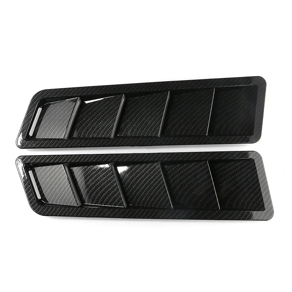 2Pcs Universal Car Hood Scoop Styling Air Vent Trim Louver Air Flow Intake Decor Hood Vents Scoop Bonnet Louvers Spoiler Trim SL