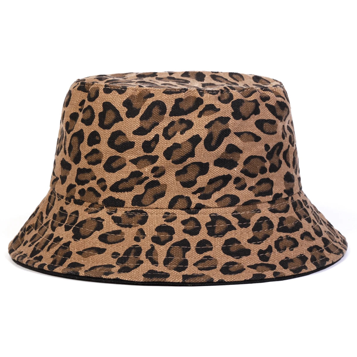 1piece Unisex Leopard Print Bucket Hat Outdoor Sunscreen Leisure Hat Spring Autumn Travel Tourism Beach Vacation