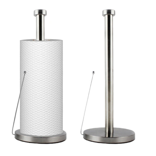 Stainless Steel Round Base Standing Tissue Roll Holder