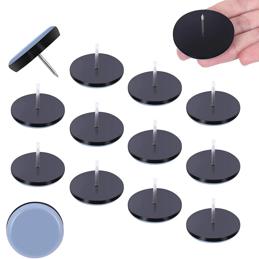 20Pcs Furniture Leg Sliders Pads With Nail Feet Furniture Moving Gliders Mover Floor Protector for Tables Sofas Recliners