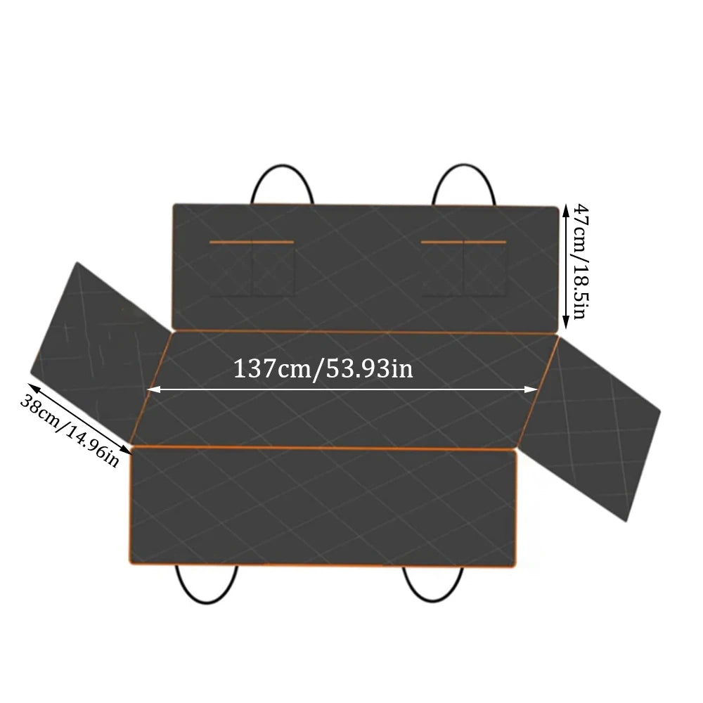 1PC Dog Car Seat Cover Suitable For Rear Seats, Waterproof Seat Protector, Scratch Resistant Pet Car Pad, Black Orange