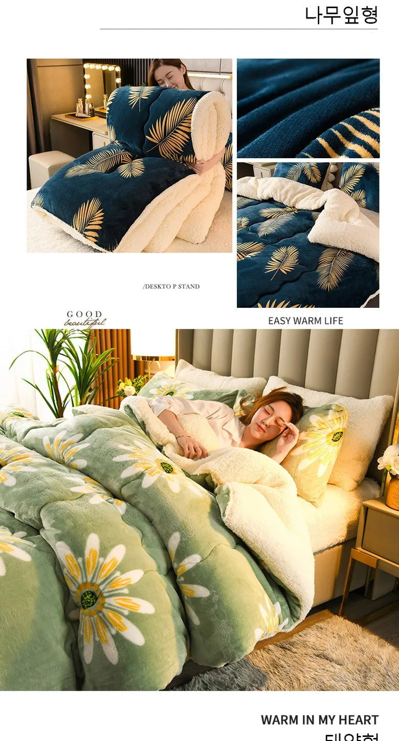 Thick Winter Bedding Quilt Blanket