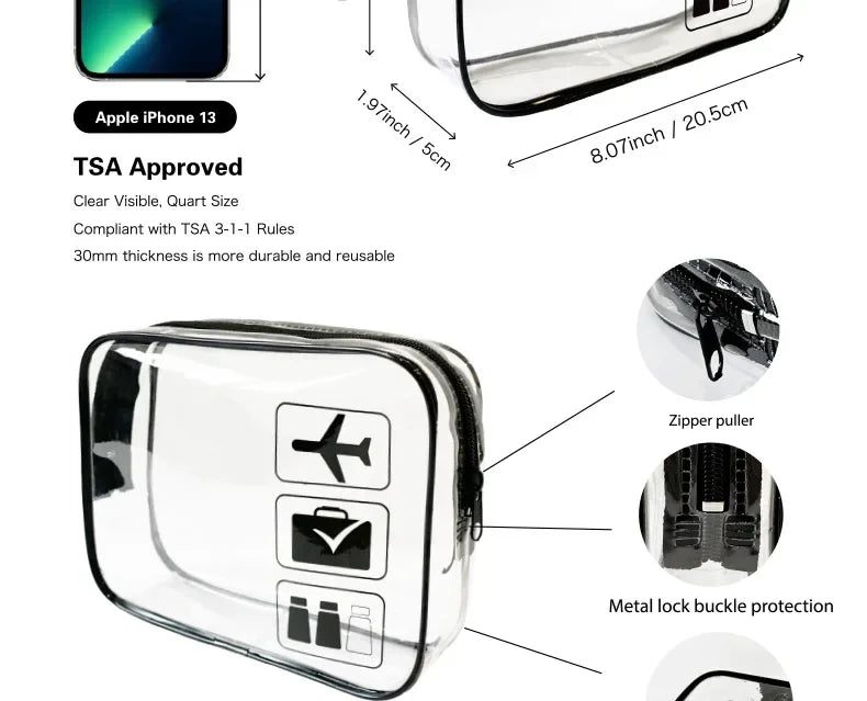 Clear Travel Makeup Cosmetic Bag