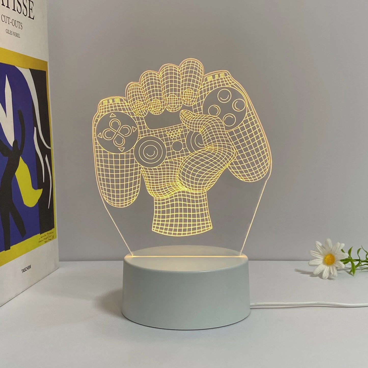 1pcs gamepad pattern atmosphere decorative lights, soft light with sleeping lights, holiday gifts for family and friends.