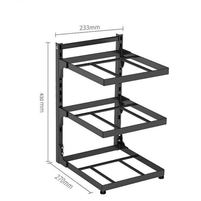 Multi-Layer Kitchen Sink Storage Rack Cooker Storage Rack For Home Cabinets Adjustable Pot Rack Cabinet Organiser Shelf