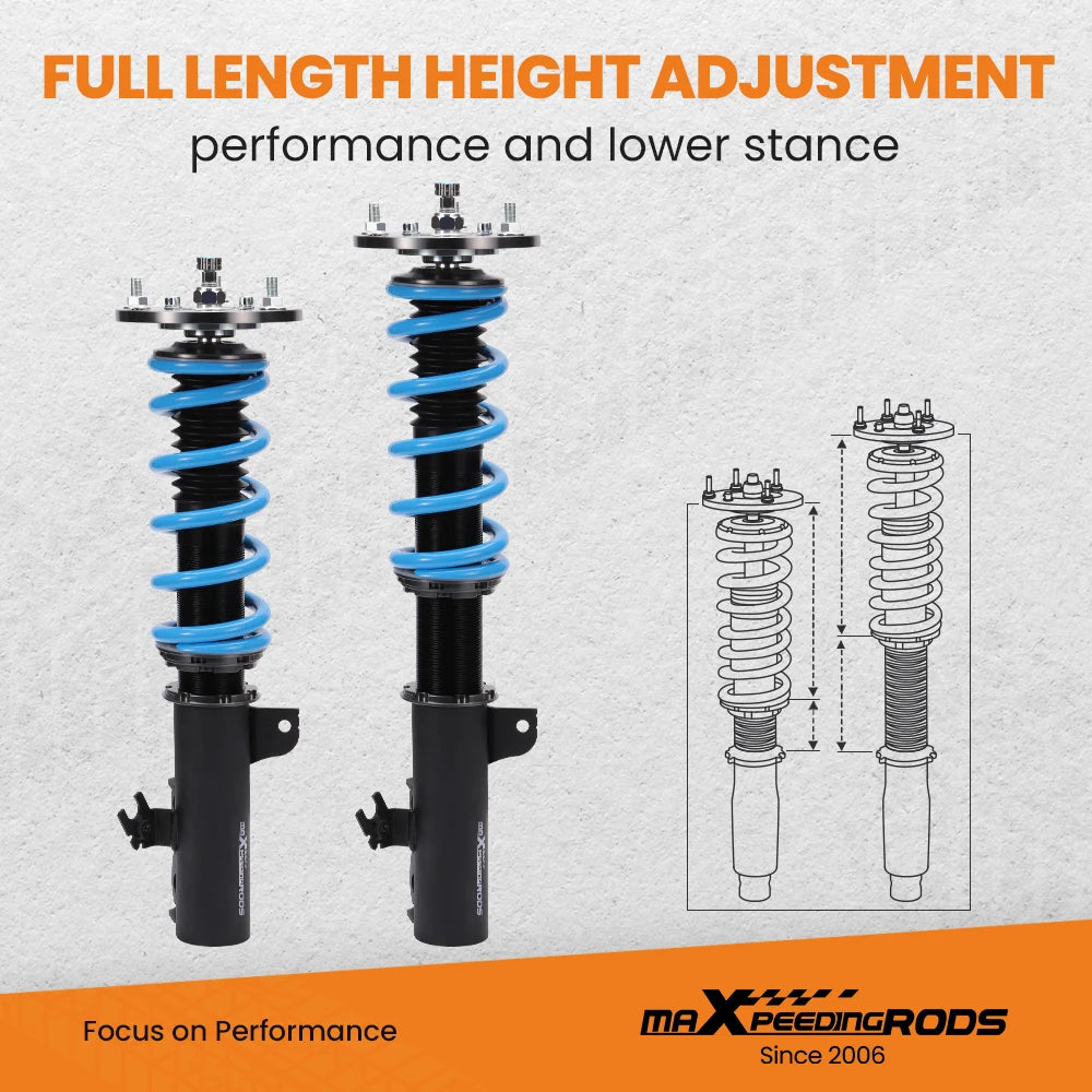 Full Coilovers 24 Way Damper Adjustable For Toyota Camry 92-01 Lexus ES30