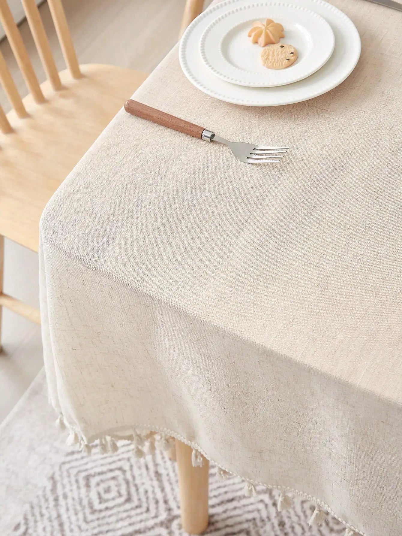 Retro Style Linen Square Table Cloth