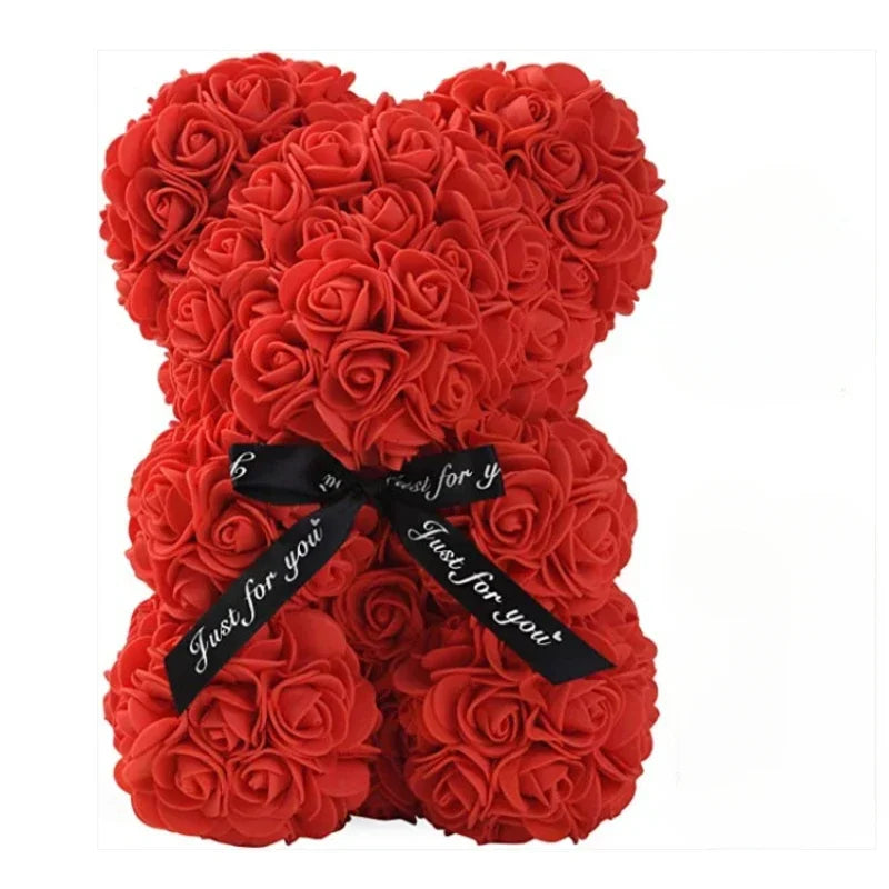 Flower Eternal Rose Teddy Bear for Mom Mother's Day Birthday Valentine's Day Anniversary Gifts & Decorations
