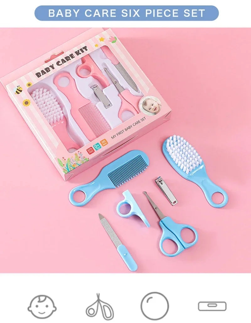 Baby Care Set Safe Nail Clippers Soft Comb Brush Care Combination Hair Comb Grooming Brush Set Nail Trimmer Kit Healthcare Tools