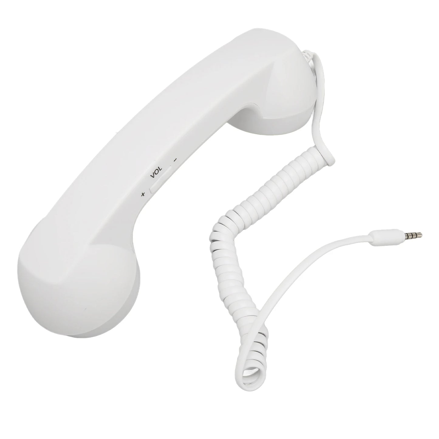 Retro Telephone Handset 3.5mm, Stylish Mini Phone Call Receiver Microphone Speaker for Mobile Phones