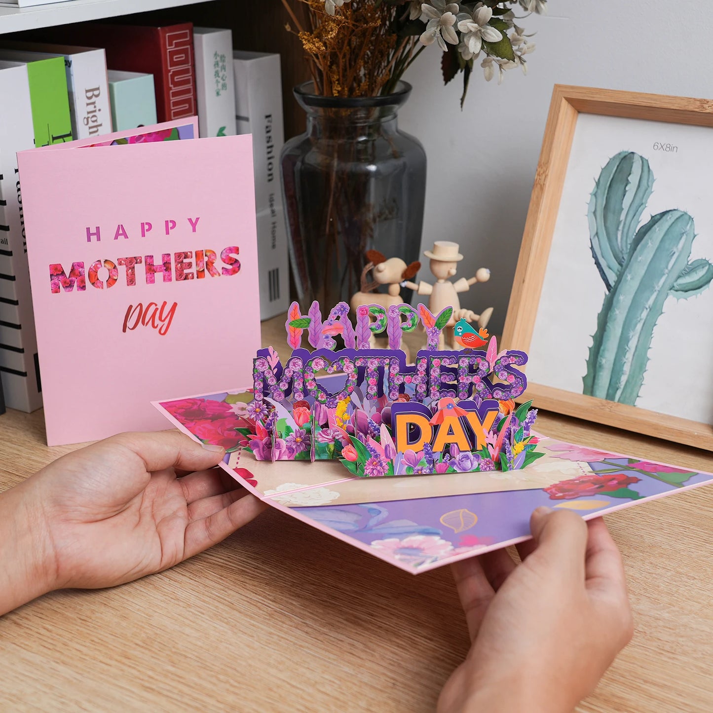 Pop-Up Flower Card Flora 3D Greeting Card for Birthday Mothers Father's Day Graduation Wedding Anniversary Get Well Sympathy