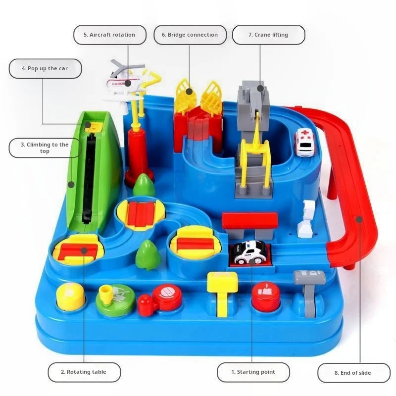 Large Car Track Adventure Toy – Educational and Interactive Brain-Teaser Game for Kids