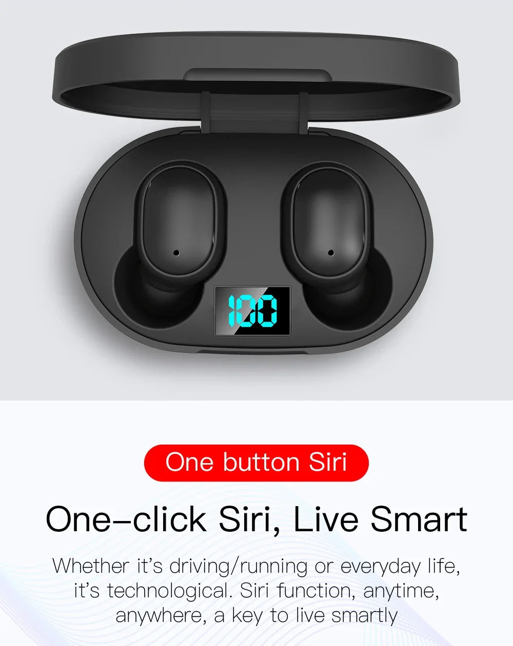 E6S TWS Wireless Headphones Sports Waterproof Bluetooth 5.0 Earphone  Stereo Headset with Microphone for Iphone Xiaomi Vivo Oppo