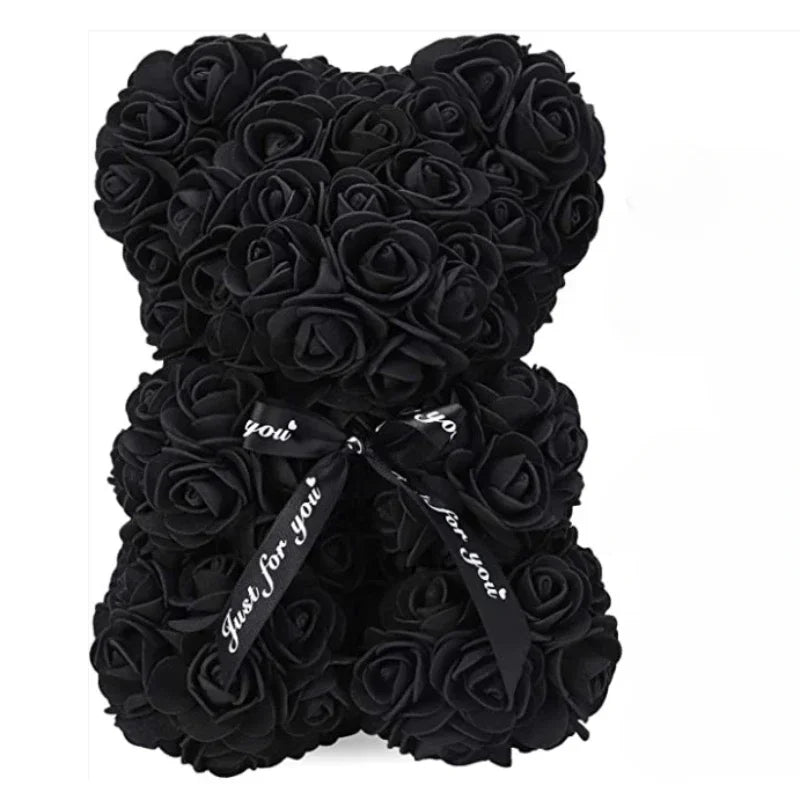 Flower Eternal Rose Teddy Bear for Mom Mother's Day Birthday Valentine's Day Anniversary Gifts & Decorations