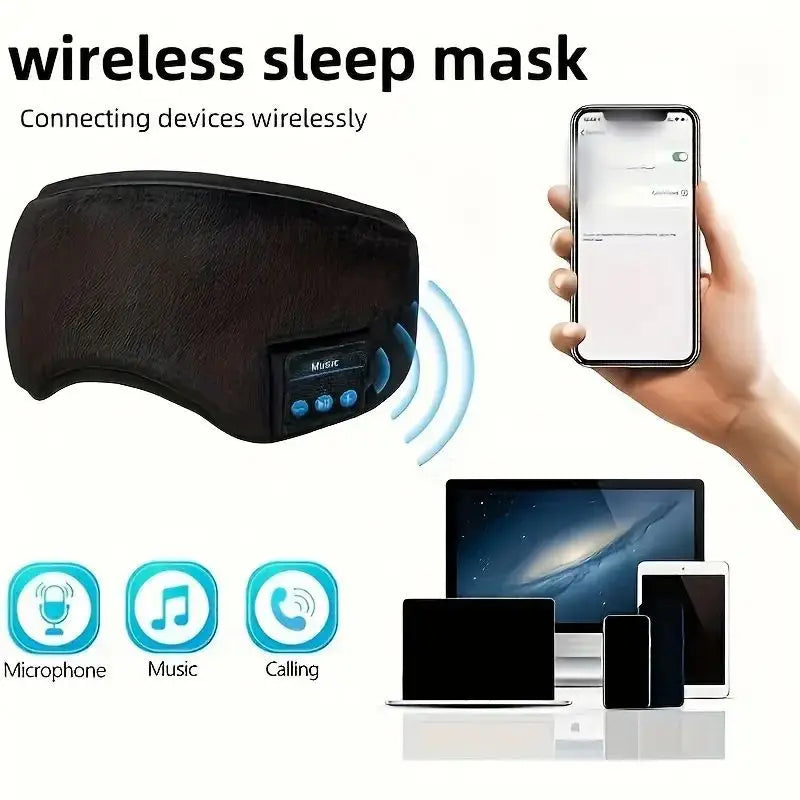 Headphone Bluetooth Wireless Smart 3D Eye Mask Patch