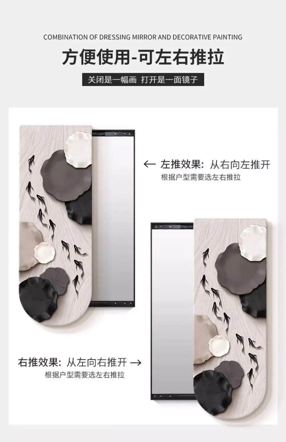 Bathroom Rectangle Mirror Organiser Creative Black Wall Mirror Bedroom Ornament Decorazioni Casa Home Furniture Accessories