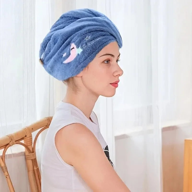 Absorbent Women Head Towel Dry Hair Hat