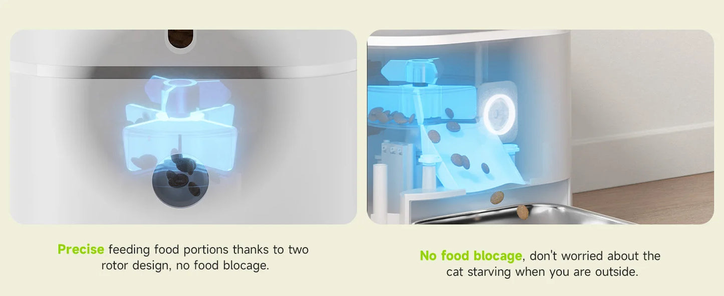APETDOLA 4L Automatic Cat Food Dispenser Dry Food Timed Feeders Smart Pet Feeder For Cats Dog Accessories