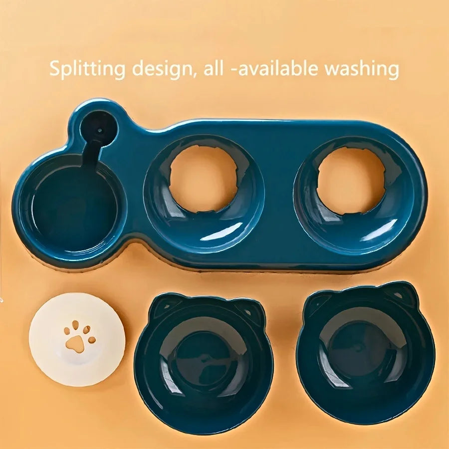 Dual-Purpose Pet Bowl with Water Dispenser – Automatic Drinking & Feeding for Cats and Dogs