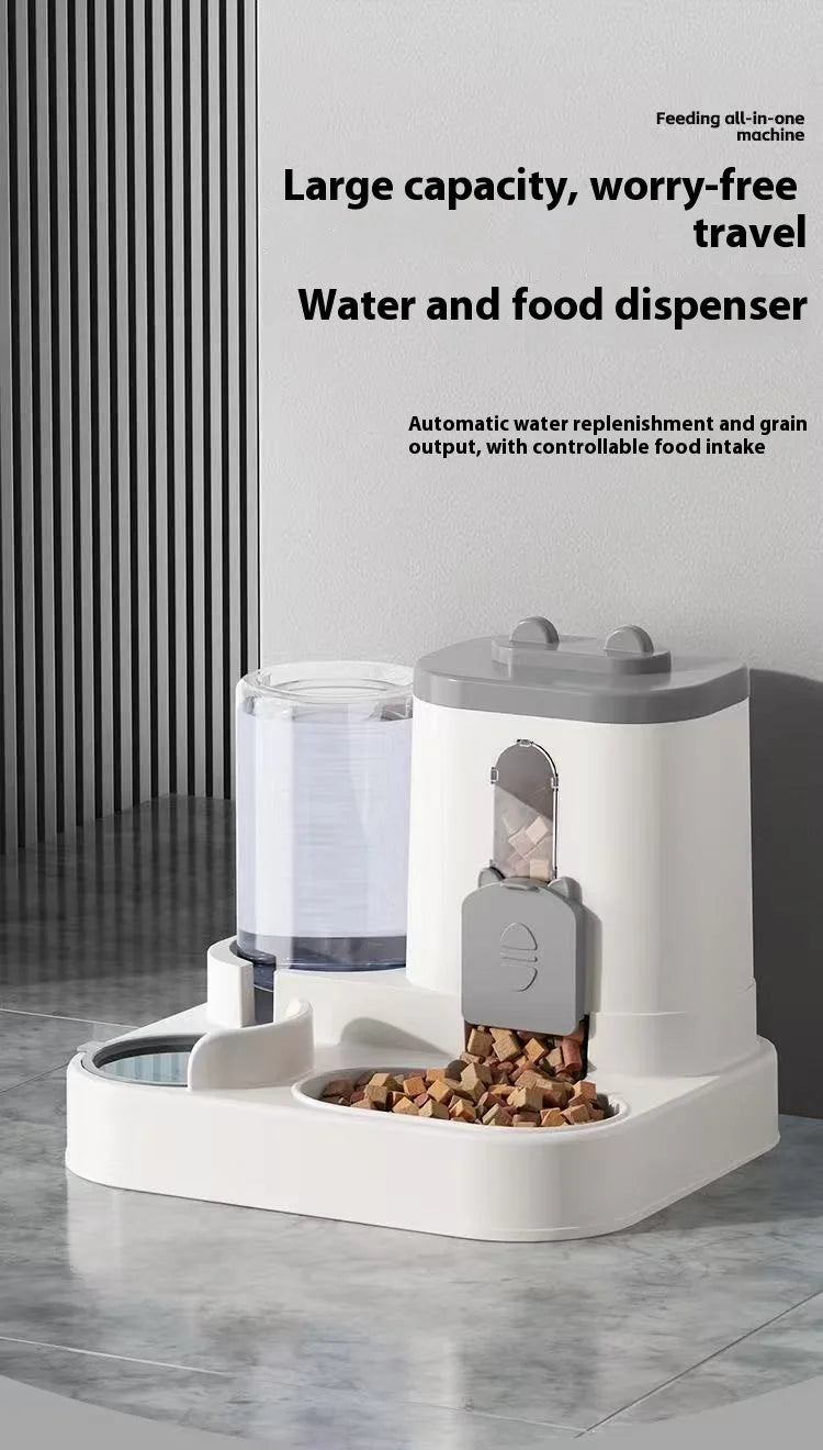 2-in-1 Integrated Fully Automatic Water & Food Dispenser
